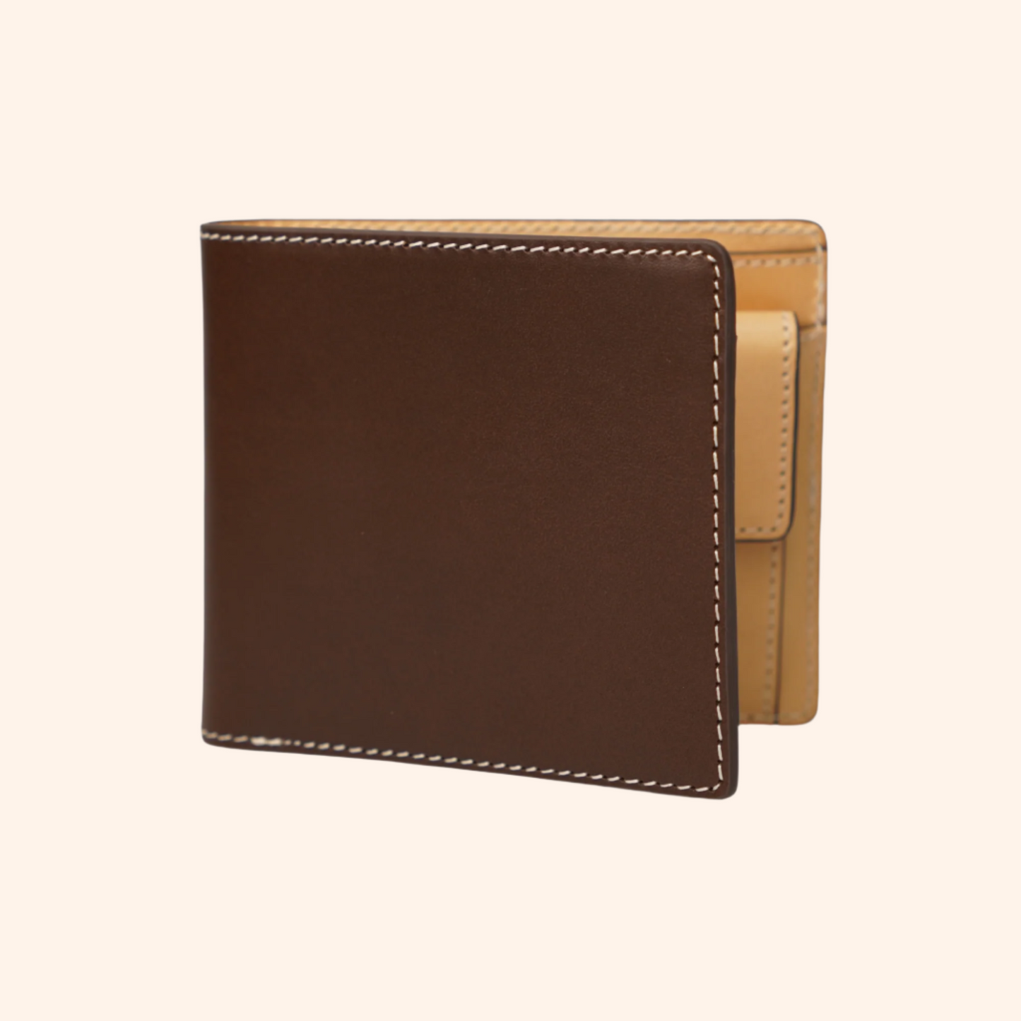 Italian Leather Bi-Fold Wallet with Coin Pocket