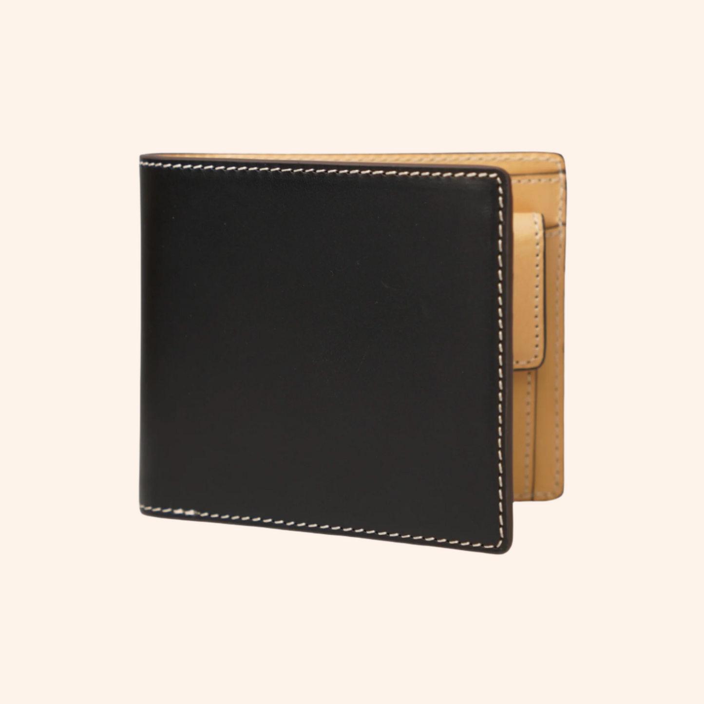 Italian Leather Bi-Fold Wallet with Coin Pocket