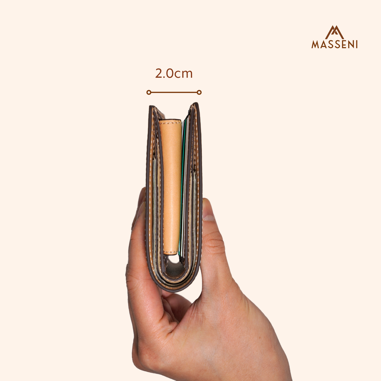 Italian Leather Bi-Fold Wallet with Coin Pocket