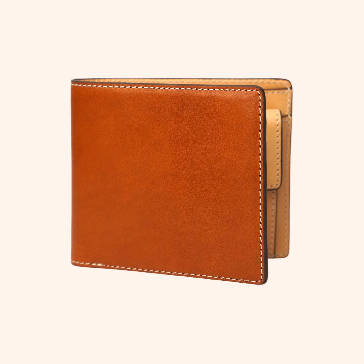 Italian Leather Bi-Fold Wallet with Coin Pocket