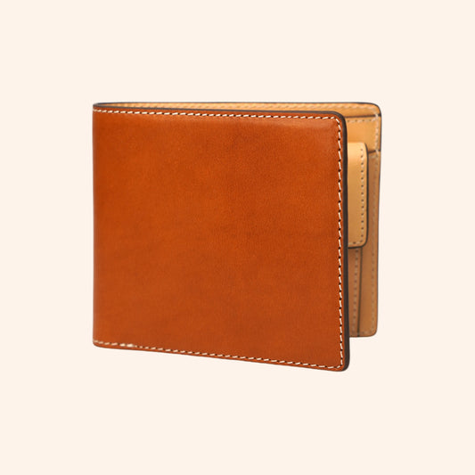Italian Leather Bi-Fold Wallet with Coin Pocket